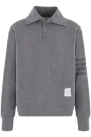 Thom Browne Homme, Tops, Gris, Taille: L Haut à Col Montant Élégant