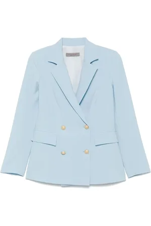 D.EXTERIOR Femme, Vestes, Bleu, Taille: 40 FR Blazer Bleu Ciel à Double Boutonnage