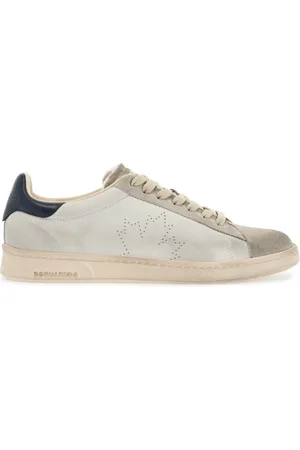 Dsquared2 Homme, Chaussures, Blanc, Taille: 41 EU Baskets Feuille d`Érable Perforées