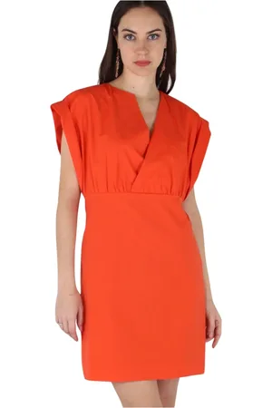 LIVIANA CONTI Femme, Robes, , Taille: 38 FR Robe Flatteuse en Coton à Col en V