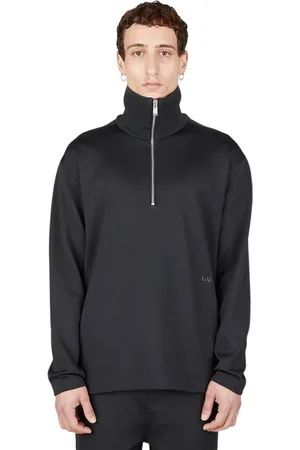 Lanvin Homme, Sweatshirts et sweats à capuche, Noir, Taille: S Polo SweaT-shirt en Jersey