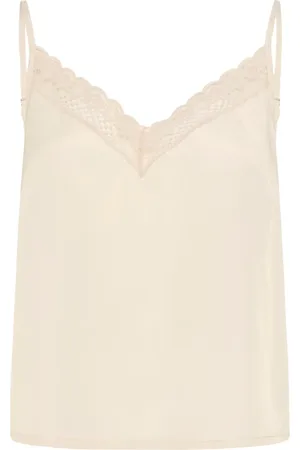 Part Two Femme, Tops, Brun, Taille: 48 FR Haut en Dentelle Élégant French Oak