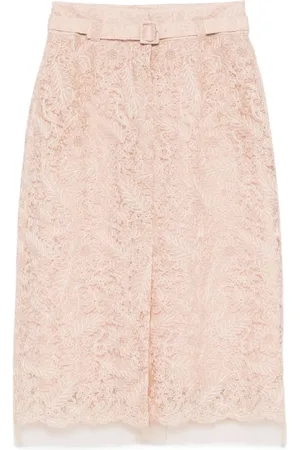 ERMANNO SCERVINO Femme, Jupes, Rose, Taille: 40 FR Jupe rose avec passants de ceinture