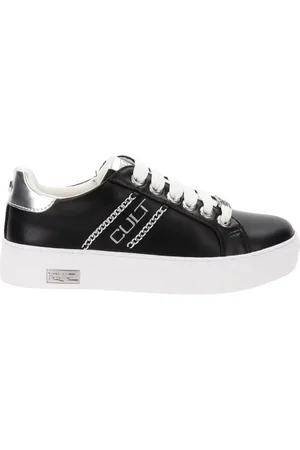 Cult Femme, Chaussures, Noir, Taille: 38 EU Baskets en similicuir pour femmes