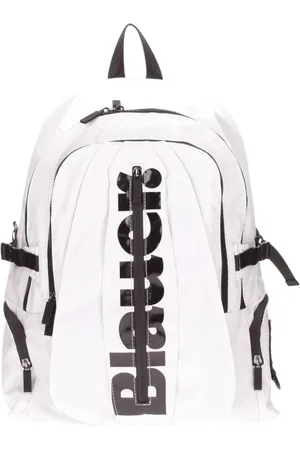 Blauer Unisex, Sacs, Blanc, Taille: ONE Size Sac à Dos Blanc avec Logo Lettrage