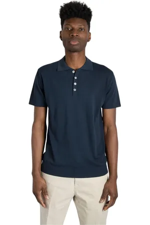 Daniele Fiesoli Homme, Tops, Bleu, Taille: 3XL Polo Bleu en Coton