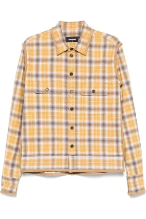 Dsquared2 Femme, Blouses et Chemises, Jaune, Taille: 38 FR Chemise Boutonnée Jaune Moutarde