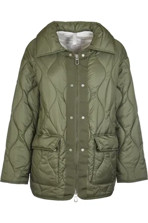 Duno Femme, Manteaux, Vert, Taille: 40 FR Manteau matelassé style militaire