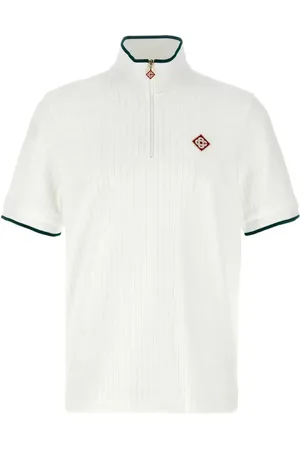 Casablanca Homme, Tops, Blanc, Taille: L T-shirt en Velours Côtelé