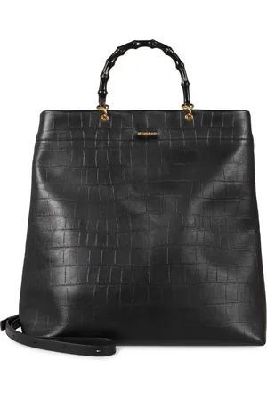 Jil Sander Femme, Sacs, Noir, Taille: ONE Size Sac Fourre-Tout en Cuir Imprimé Serpent