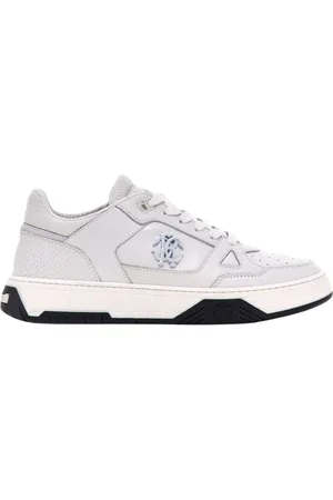 Roberto Cavalli Homme, Chaussures, Blanc, Taille: 43 EU Baskets Blanches avec Logo Fabriquées en Italie
