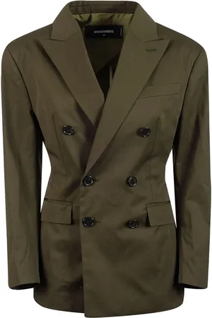 Dsquared2 Femme, Vestes, Vert, Taille: 34 FR Veste Élégante