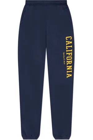 Sporty & Rich Homme, Pantalons, Bleu, Taille: XS Pantalon de survêtement avec logo