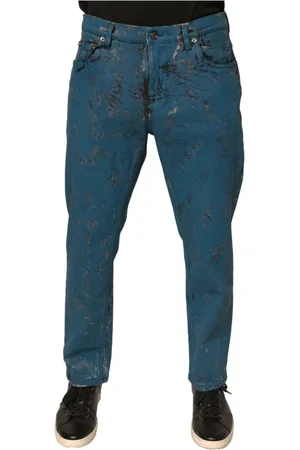 Dolce & Gabbana Homme, Jeans, Bleu, Taille: M Jean Denim Skinny avec Logo Bleu