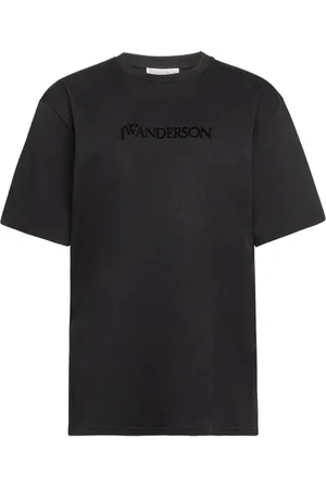 J.W.Anderson Femme, Tops, Noir, Taille: 40 FR T-Shirt Unisexe avec Broderie Logo