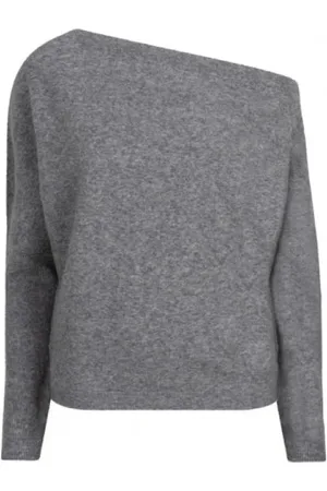 Dante 6 Femme, Pulls, Gris, Taille: 36 FR Pull Asymétrique en Laine