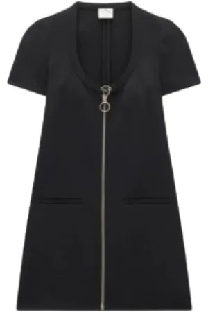 Courrèges Femme, Robes, Noir, Taille: 42 FR Robe Noire Sophistiquée Tendance