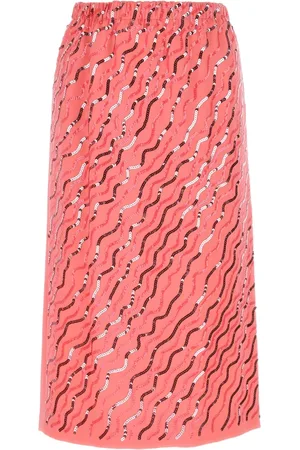Marni Femme, Jupes, Rose, Taille: 36 FR Jupe Midi Ornée de Sequins