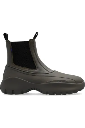 Burberry Homme, Chaussures, Vert, Taille: 43 EU Bottines Chelsea en cuir