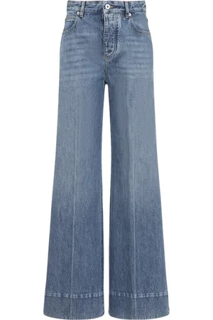 Bottega Veneta Femme, Jeans, Bleu, Taille: 36 FR Palazzo Denim Wide Jeans