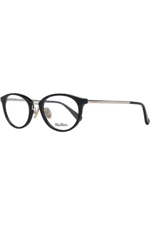 Max Mara Femme, Accessoires, Noir, Taille: ONE Size Montures Optiques Rondes en Plastique