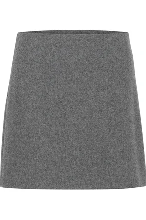 Part Two Femme, Jupes, Gris, Taille: 42 FR Jupe en Flanelle Gris Chiné