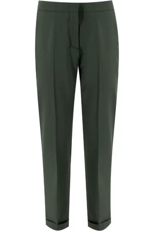 Etro Femme, Pantalons, Vert, Taille: 42 FR Pantalon Cropped Taille Haute