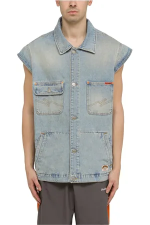 MARTINE ROSE Homme, Vestes, Bleu, Taille: S Gilet de Duvet Élégant