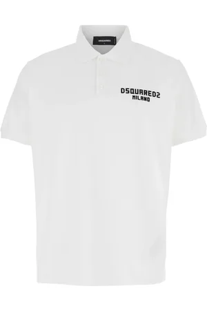 Dsquared2 Homme, Tops, Blanc, Taille: L Polo Blanc avec Logo Brodé