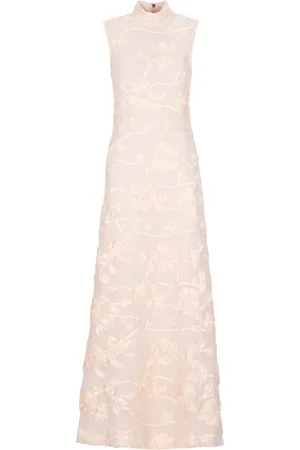 ROTATE Femme, Robes, Rose, Taille: 40 FR Robe Maxi Rose à Motif Floral