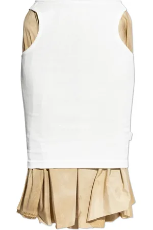 Maison Margiela Femme, Jupes, Blanc, Taille: 38 FR Jupe à Motif Haut