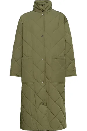 Stand Studio Femme, Manteaux, Vert, Taille: 40 FR Manteau d`hiver matelassé à silhouette oversize