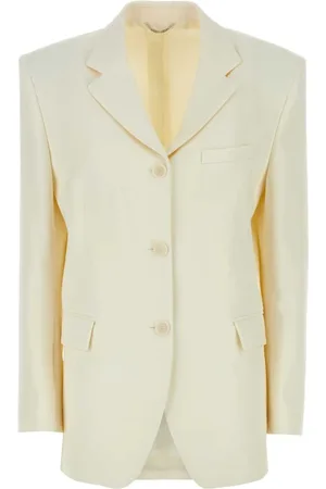 MAGDA BUTRYM Femme, Vestes, Blanc, Taille: 38 FR Blazer Oversize Ivoire en Mélange de Laine