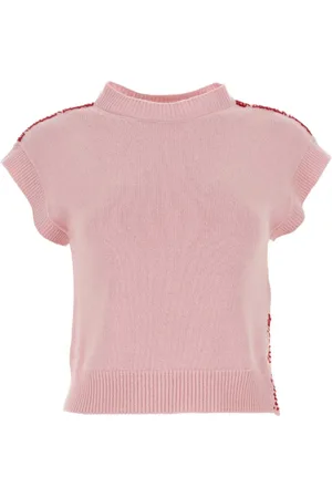 Marni Femme, Pulls, Rose, Taille: 36 FR Gilet en Laine Mélangée