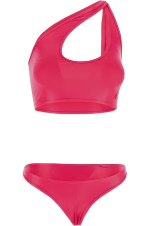 The Attico Femme, Maillots de bain, Violet, Taille: 38 FR Ensemble Bikini Croisé Brillant