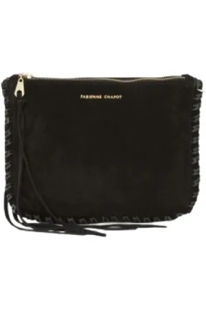 Fabienne Chapot Femme, Sacs, Noir, Taille: ONE Size Sac bandoulière Lucky avec détails de franges