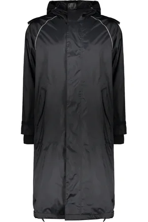 Kenzo Homme, Manteaux, Noir, Taille: M Veste à capuche réfléchissante avec inserts en maille