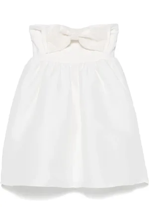 Self-Portrait Femme, Robes, Blanc, Taille: 40 FR Robe Blanche Bustier à Jupe Ample