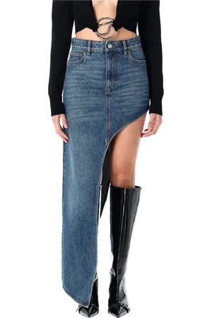 COPERNI Femme, Jupes, Bleu, Taille: 40 FR Jupe en jean asymétrique
