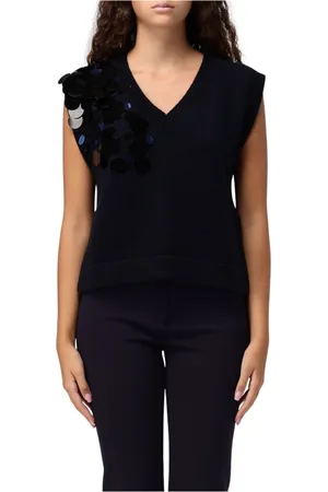 LIVIANA CONTI Femme, Vestes, Bleu, Taille: 38 FR Gilet Bleu