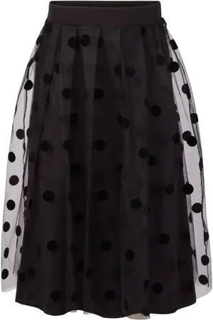 Nina Ricci Femme, Jupes, Noir, Taille: 40 FR Jupe Midi en Tulle à Pois Noirs