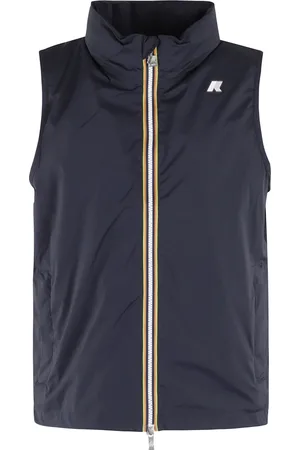 K-Way Homme, Vestes, Bleu, Taille: M Gilet Bleu avec Poches à Fermeture Éclair Valen