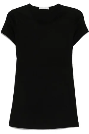 LEMAIRE Femme, Tops, Noir, Taille: 40 FR T-shirt à Manches Courtes et Col Rond