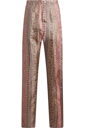 Etro Homme, Pantalons, Rose, Taille: M Pantalon Tailleur Rose en Soie