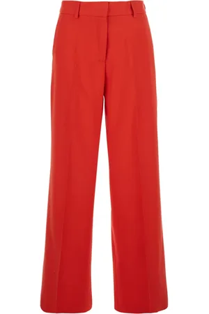 Msgm Femme, Pantalons, Rouge, Taille: 36 FR Pantalon rouge sur mesure avec passants de ceinture
