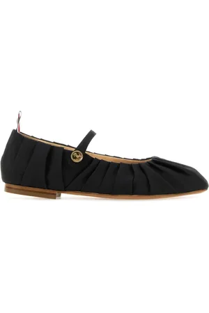 Thom Browne Femme, Chaussures, Noir, Taille: 37 1/2 EU Ballerines John en tissu noir