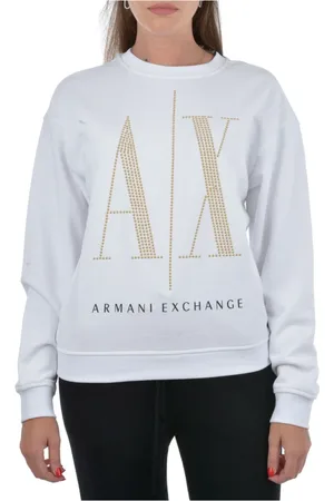 Emporio Armani Femme, Sweatshirts et sweats à capuche, Blanc, Taille: 42 FR Pull avec Logo Icon