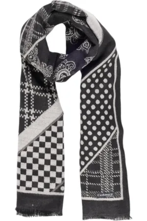SANDRO FERRONE Femme, Accessoires, Noir, Taille: ONE Size Écharpe en Cachemire à Pois Vichy