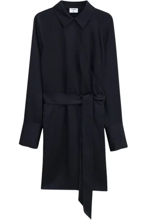 Filippa K Femme, Robes, Noir, Taille: 36 FR Robe Chemise Noire Portefeuille