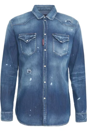 Dsquared2 Homme, Chemises, Bleu, Taille: L Chemise en denim bleu Relax Dan